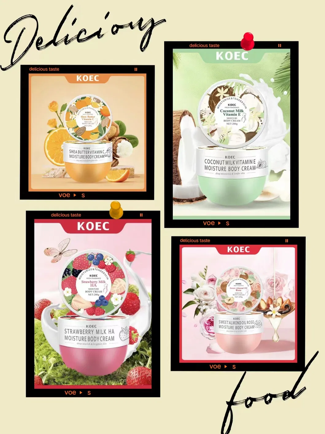 Sweet Almond Rose Shea Butter Lotion Cream models