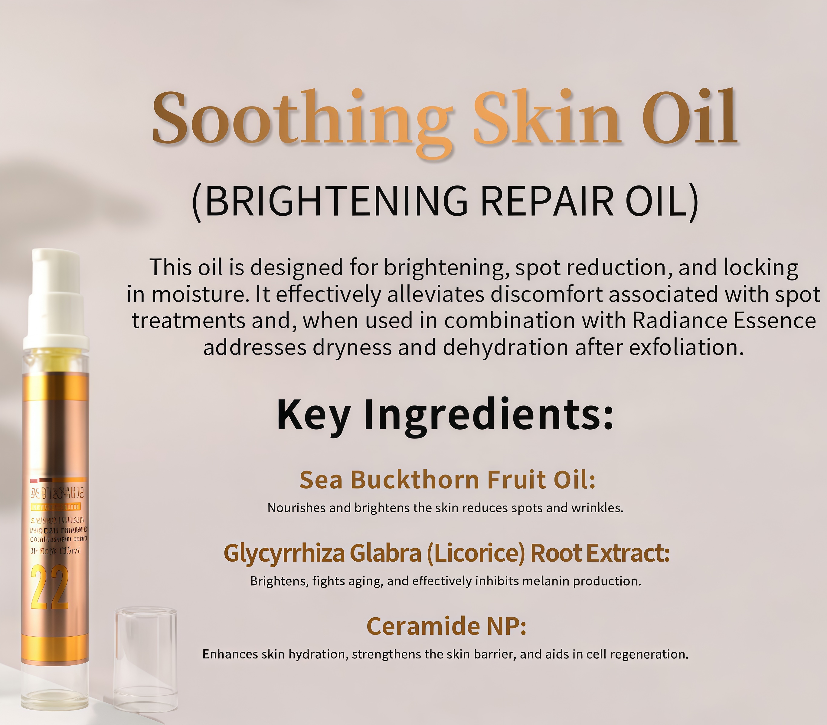OEM Flash Sale Ceramide NP Facial Nourishing Oil Skin Smoothing and Calming Barrier Repair Serum Oil for Face for Skin Repair