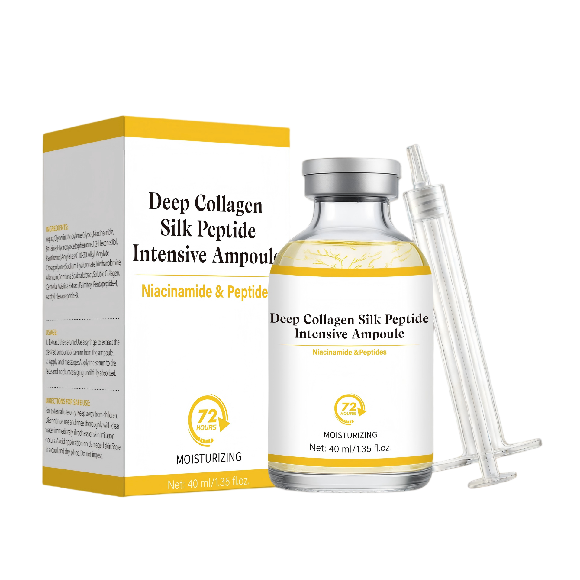 High-quality deep collagen silk peptide ampoule anti-wrinkle fine line smoothing and firming skin elasticity essence