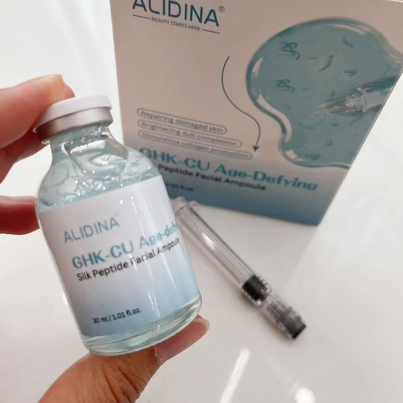 Silk Peptide GHK-CU Facial Ampoule Age Defying Anti-Wrinkle Hydrating Wrinkle Reduction Smoothing Brightening Skin Serum G