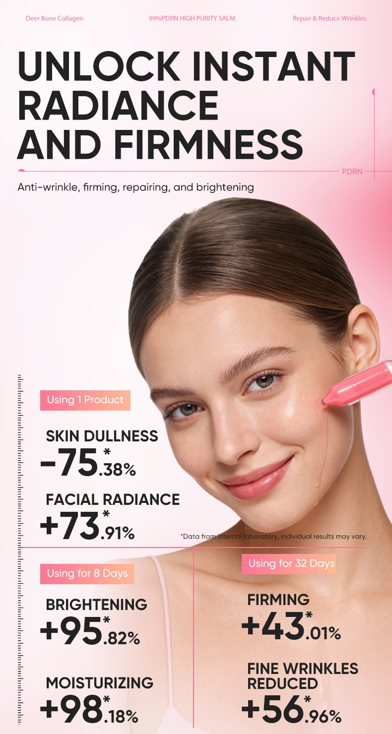 PDRN PINK ONE DAY SERUM Hydrating Ampoule Skin Rejuvenation Essence