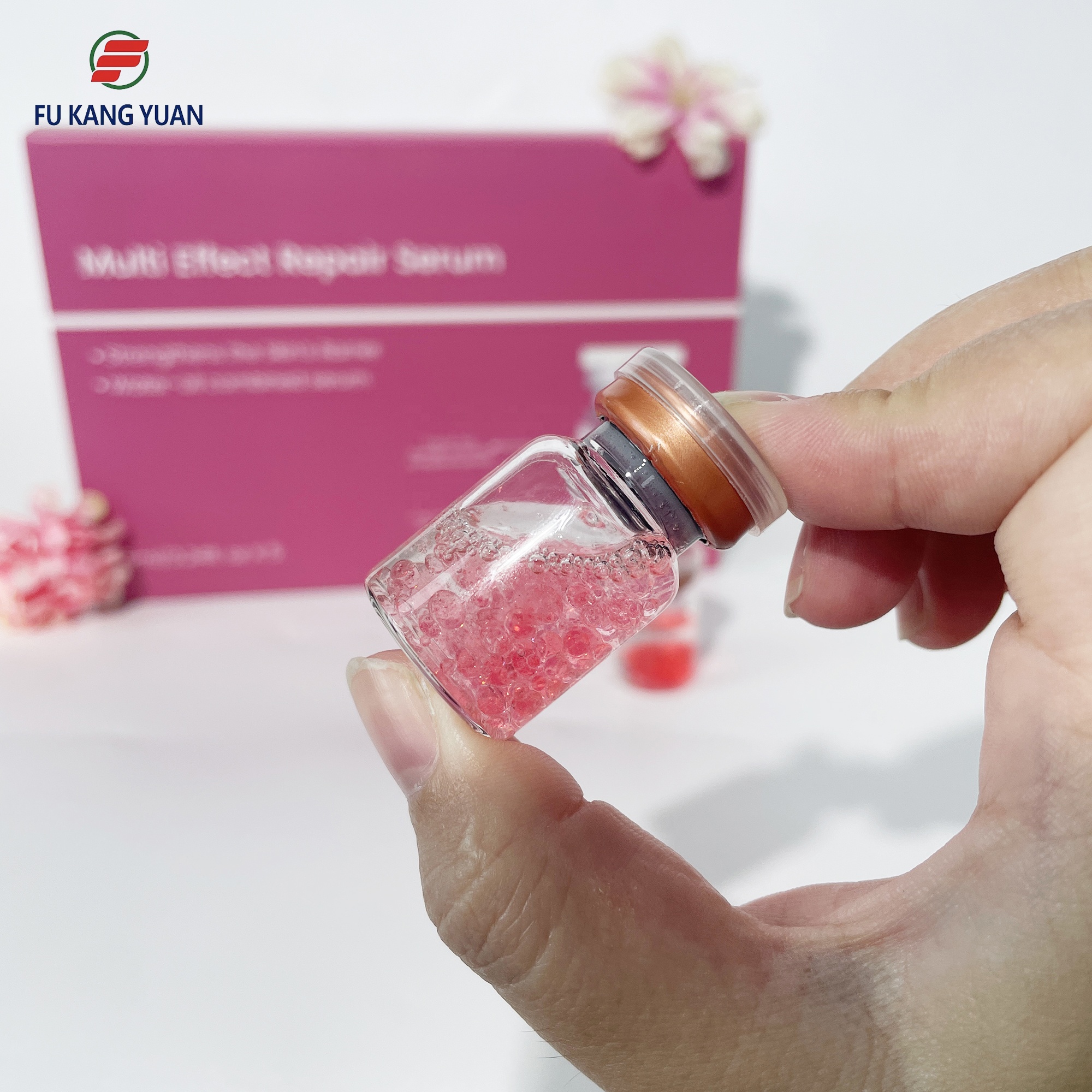 Best Selling PDRN Pink Multi-Effect Repair Ampoule Serum for Moisturizing Firming Whitening Brightening Anti-Oxidant