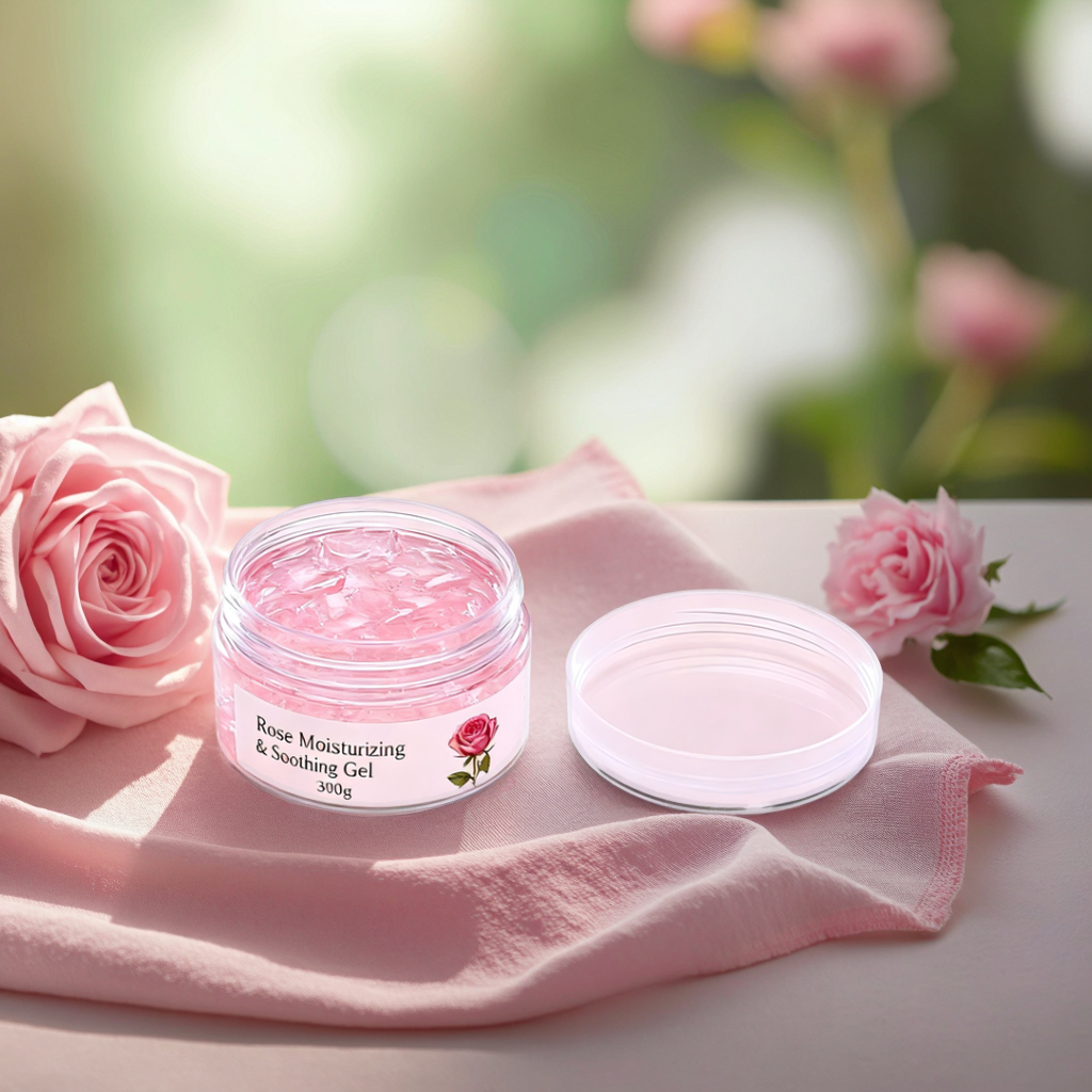 OEM/ODM Available Rose Soothing Hydrating Gel 300ml with Collagen and Peptide Ingredients for Home Use