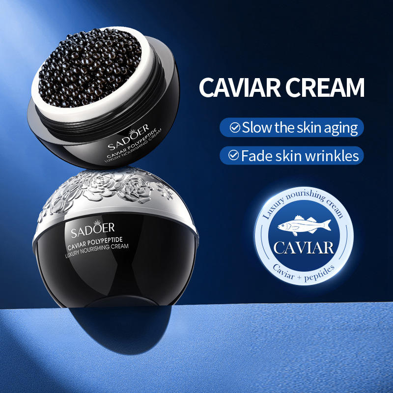 SADOER Organic Caviar Peptide Facial Cream-Anti-Aging Repair &amp; Moisturizing Night Tightening Daily Care for All Skin Types