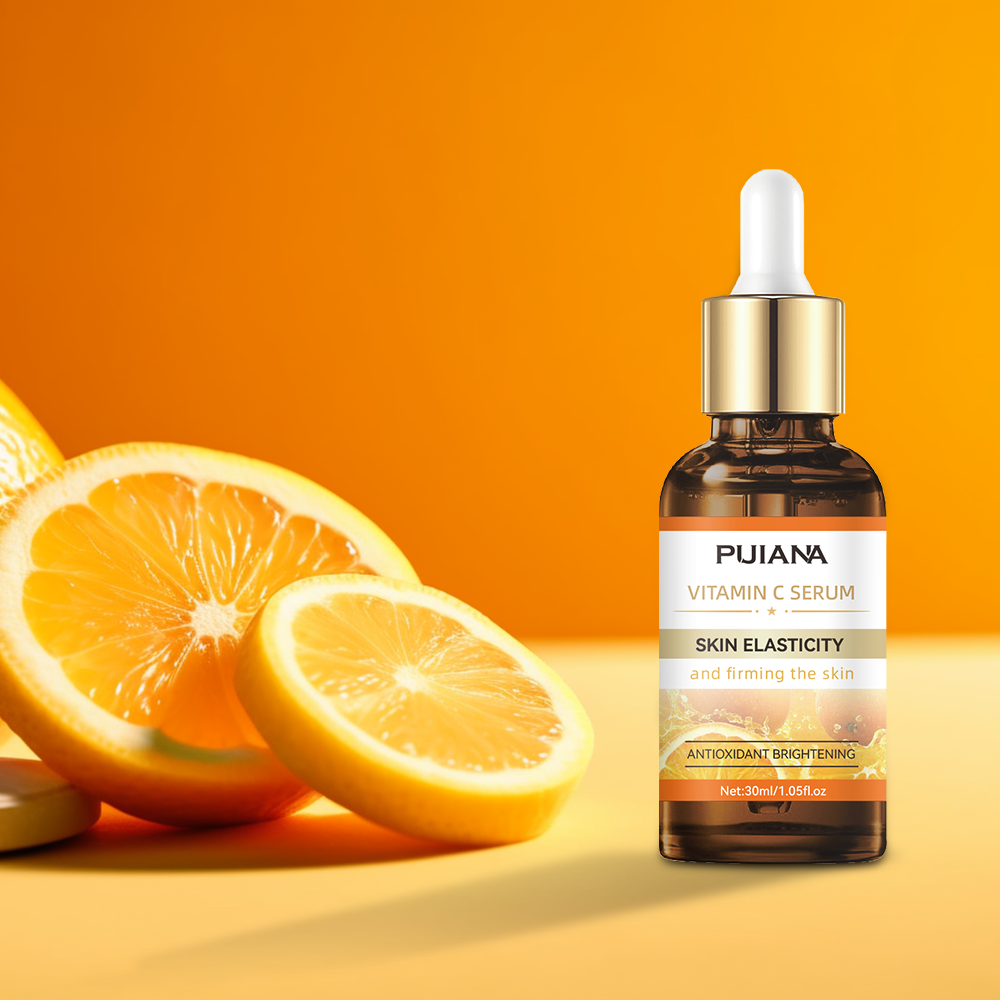PUJIANA Vitamin C Serum Anti Aging Face Essence Brightening Firming Hydrating Serum for Reducing Fine Lines &amp; Sagging Skin