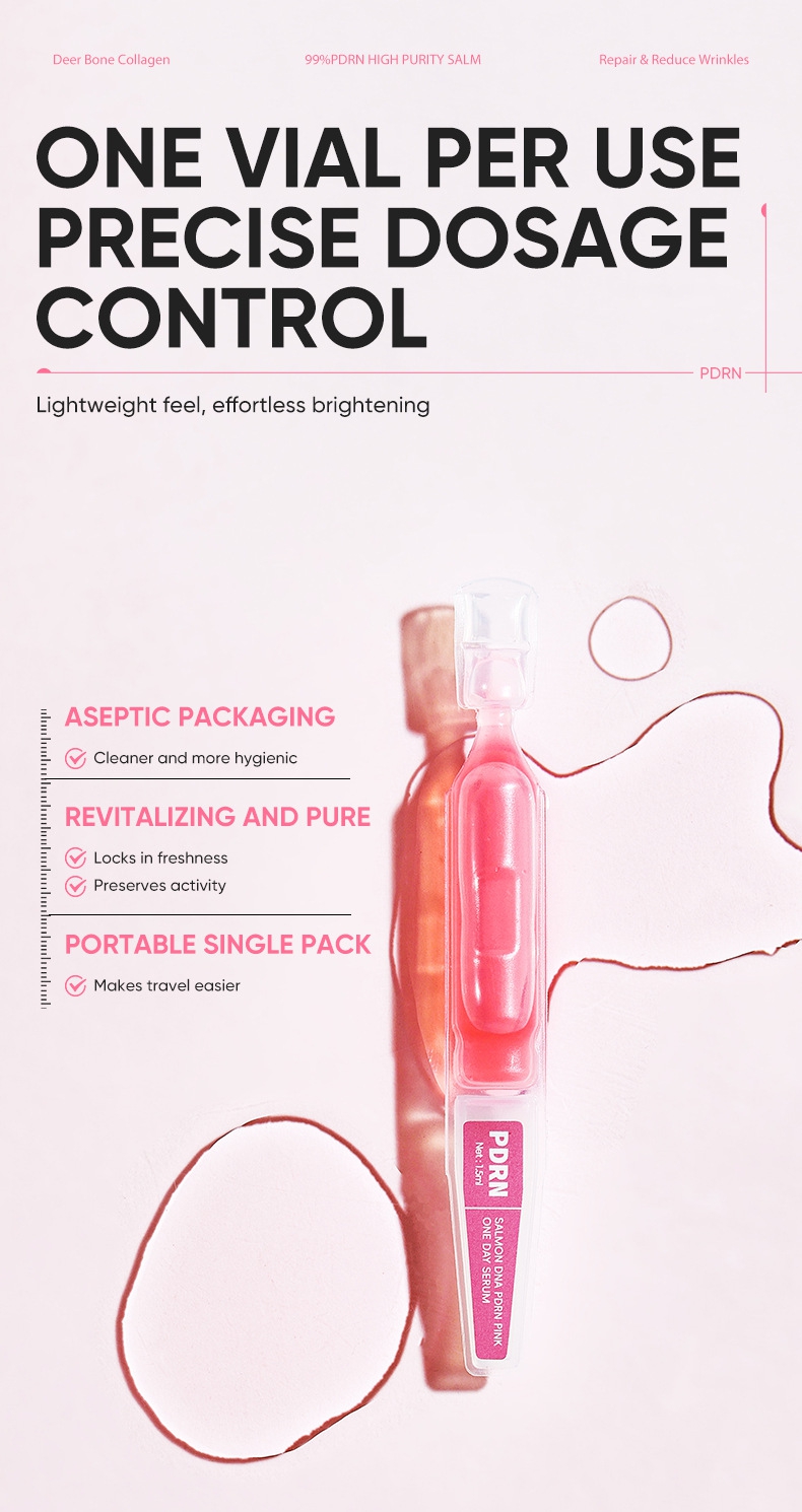 PDRN PINK ONE DAY SERUM Hydrating Ampoule Skin Rejuvenation Essence
