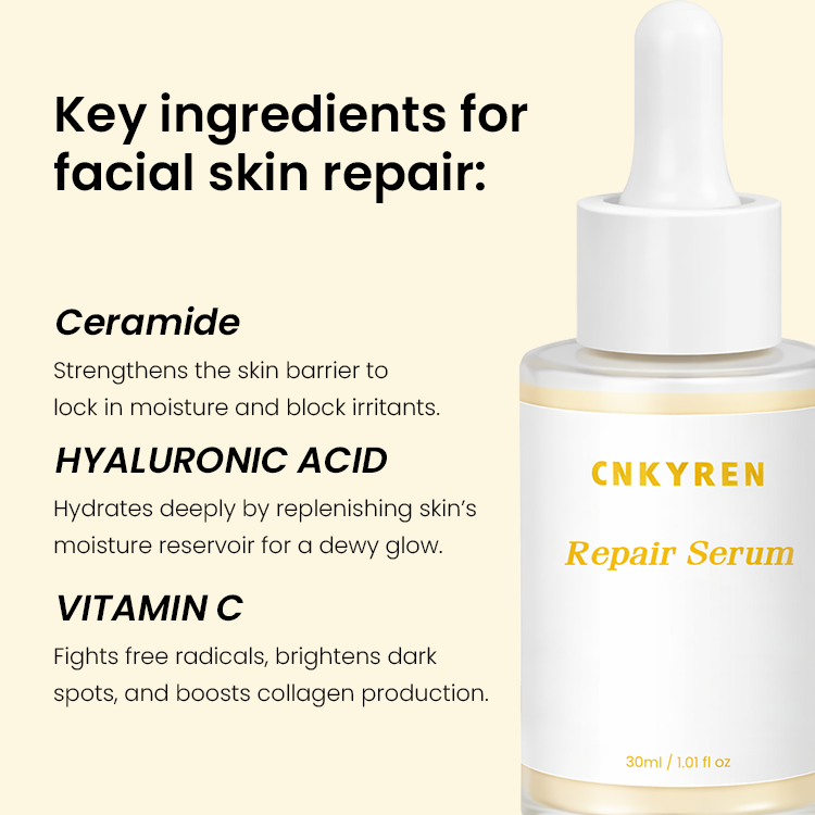 Brightening Repair Serum Organic Sodium Ceramide Firming Moisturising Effects for Fine Lines Wrinkles Hydration Boost