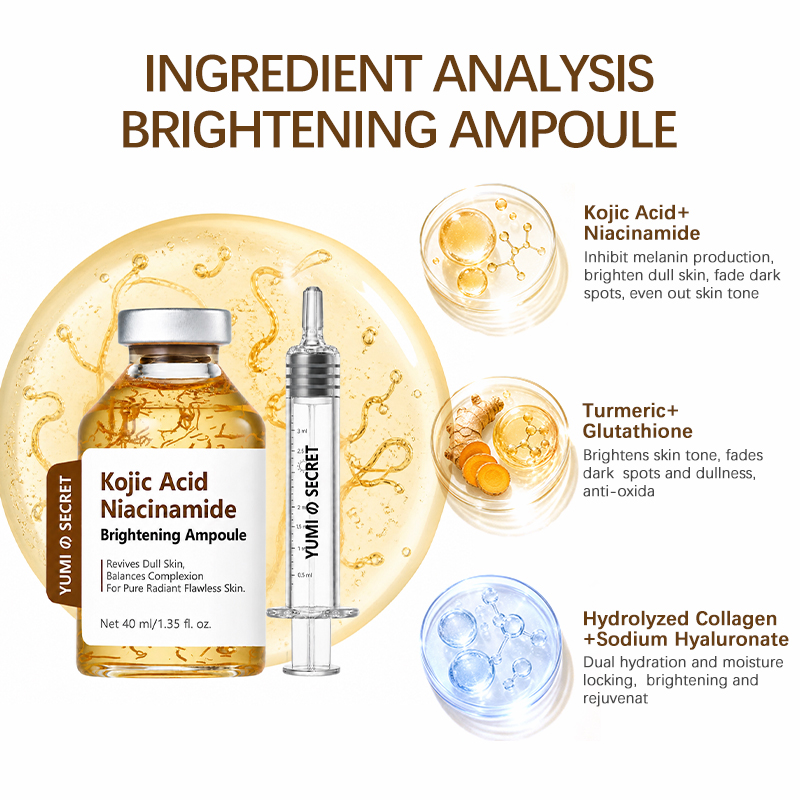 Customized Korean Silk Peptide Intensive Lifting Ampoule Whitening Acne Clearing Pore Shrinking Anti Aging Hydrating Skin Care