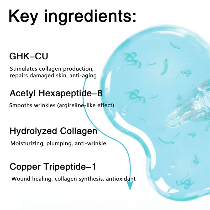 ZS GHK-CU Copper Peptide Anti-aging Ampoule Deep Collagen Multi Peptide PDRN for Face Tightening, Lifting, Smoothing, Hydrating