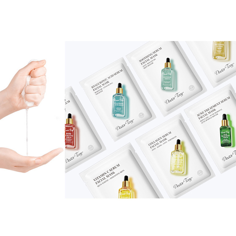 Soothing Hyalurinic Acid Serum Acne Treatment Cosmetic Anti Rougeurs Skin Repair Organic Marine Collagen Facial Sheet Mask