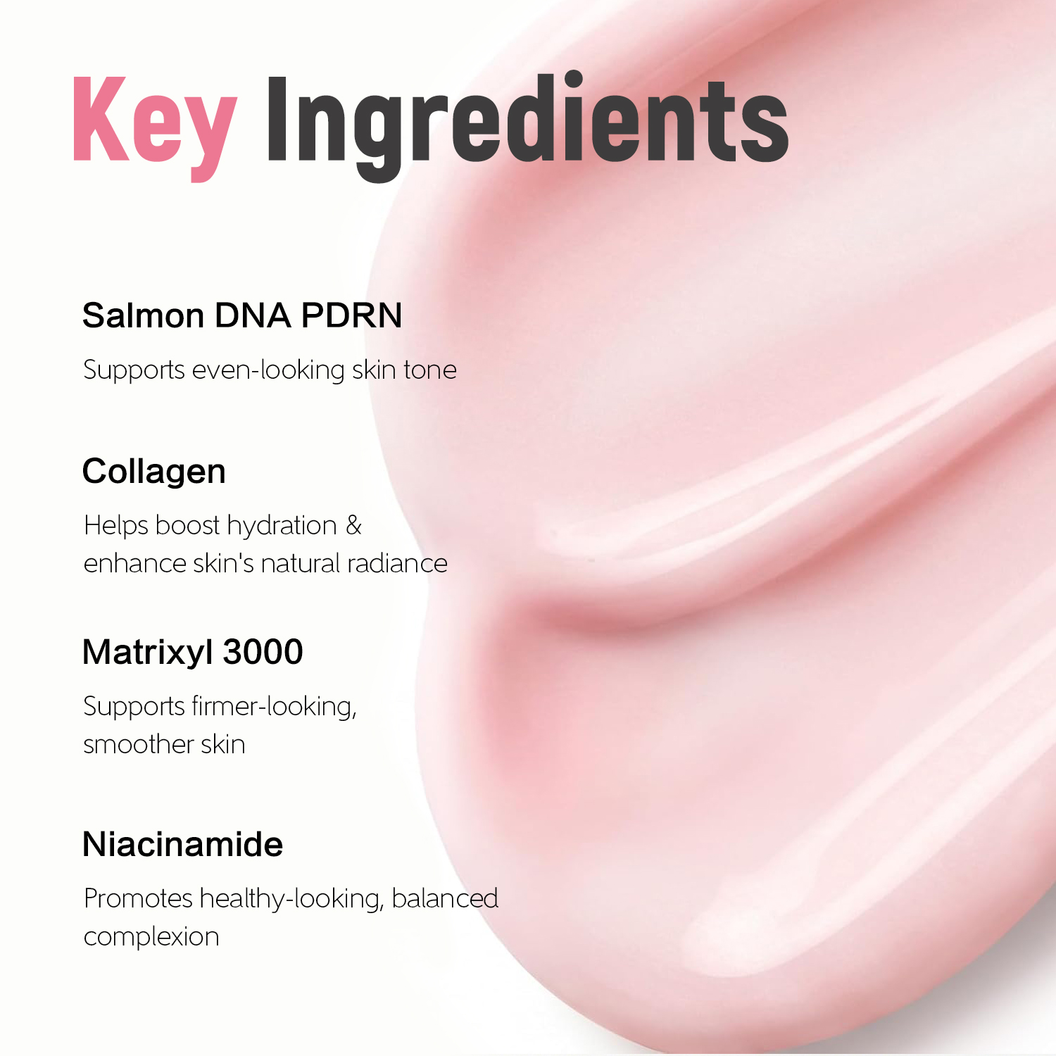 PDRN Collagen Peptide Gel OEM ODM Private Label Firming Hydrating Brightening with Niacinamide &amp; Matrixyl 3000 - Custom Formula