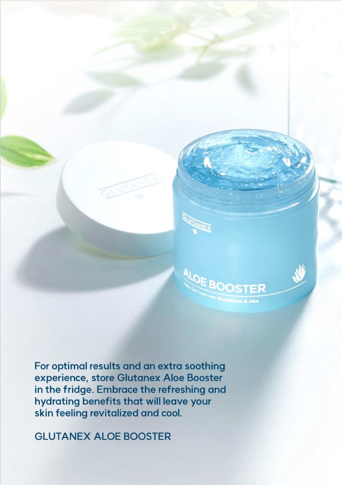 Glutanex Aloe booster concentrated anti inflammatory lightweight collagen boost soothing daily essence hypoallergenic luminous