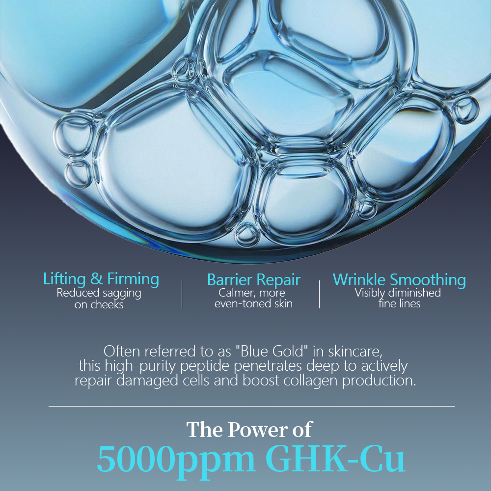 OEM Private Label GHK-Cu Blue Copper Peptide Night Cream Intensive Repair Anti-Aging Firming Lifting Professional Skincare 50g