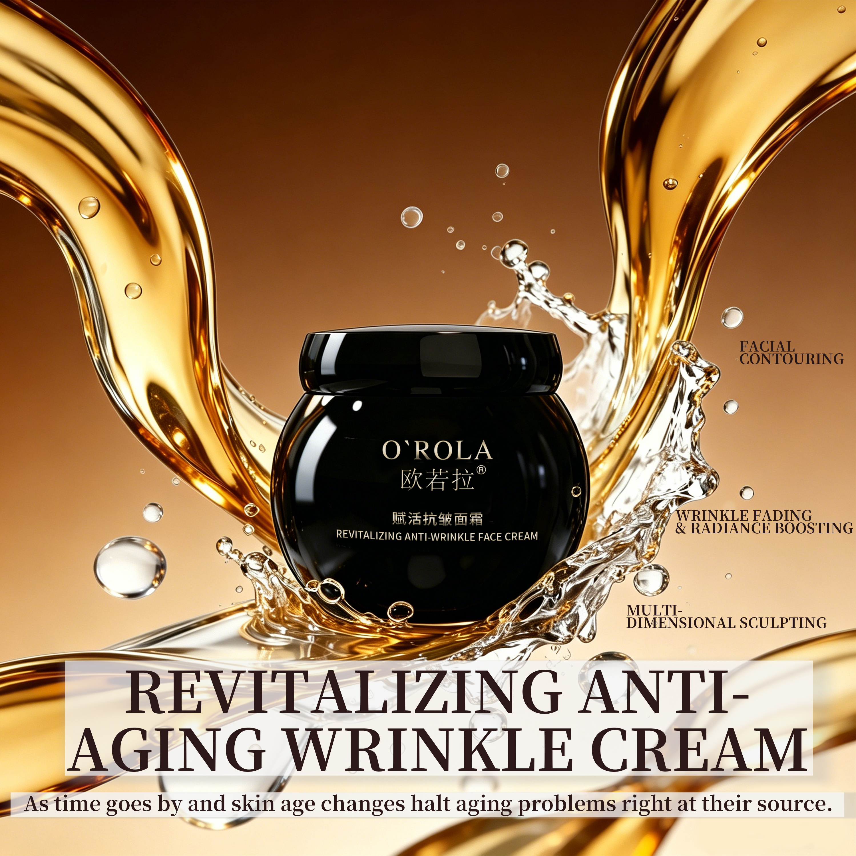 O'ROLA Private Label Anti Wrinkle Face Cream Peptide Collagen Firming Moisturizing Night Repair Treatment OEM Custom Logo 50g