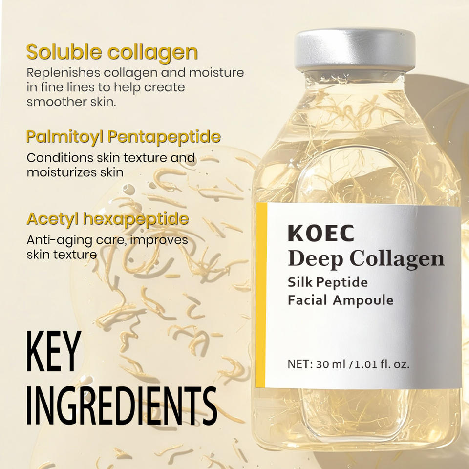 KOEC Deep Collagen Silk Peptide Facial Ampoule, 30ml