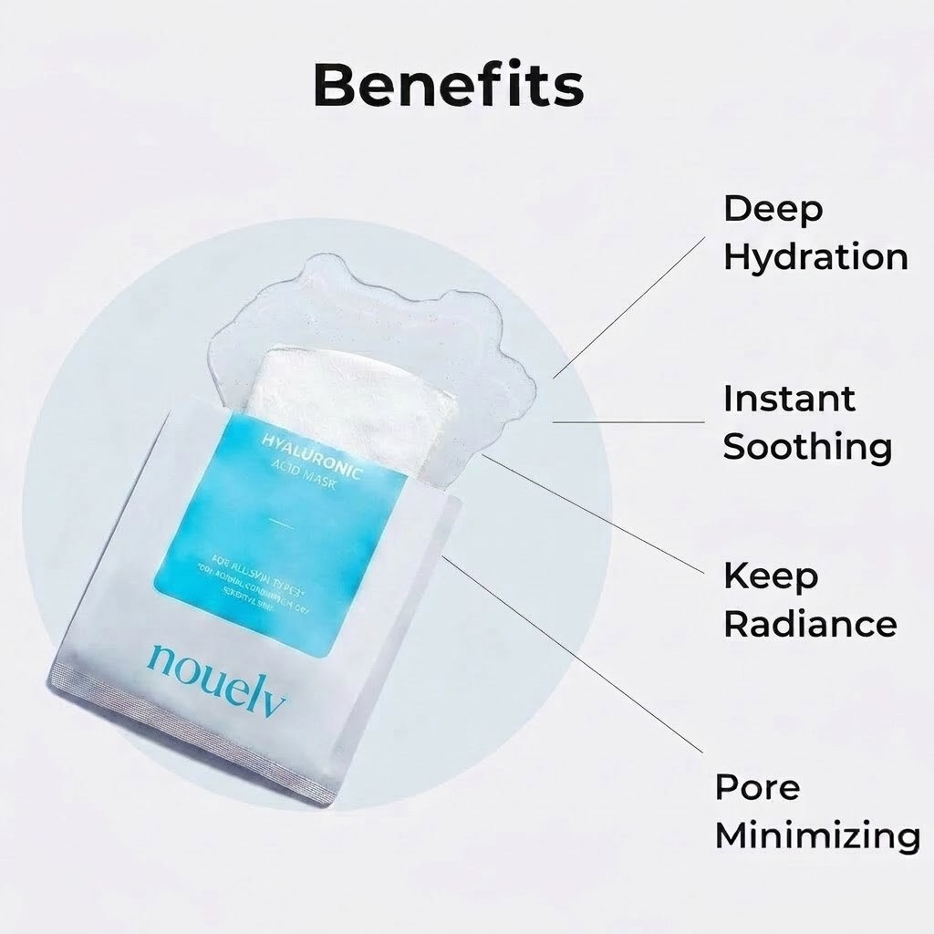 Women's Hyaluronic Acid &amp; Vitamin B5 Face Sheet Mask Anti-Aging Plump Repair Revitalizing for All Skin Types 24 Pack Gift Set