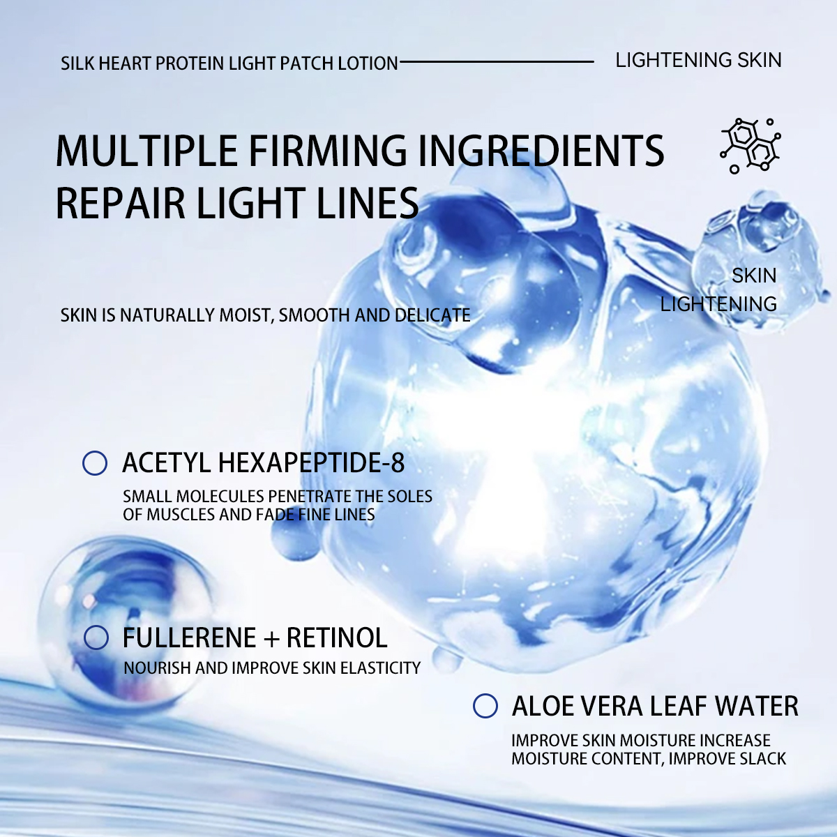 Niacinamide Anti-Aging Serum Organic Brightening Serum with Ganoderma Emu Oil Aloe Vera 5-Active Hydrating Facial Care