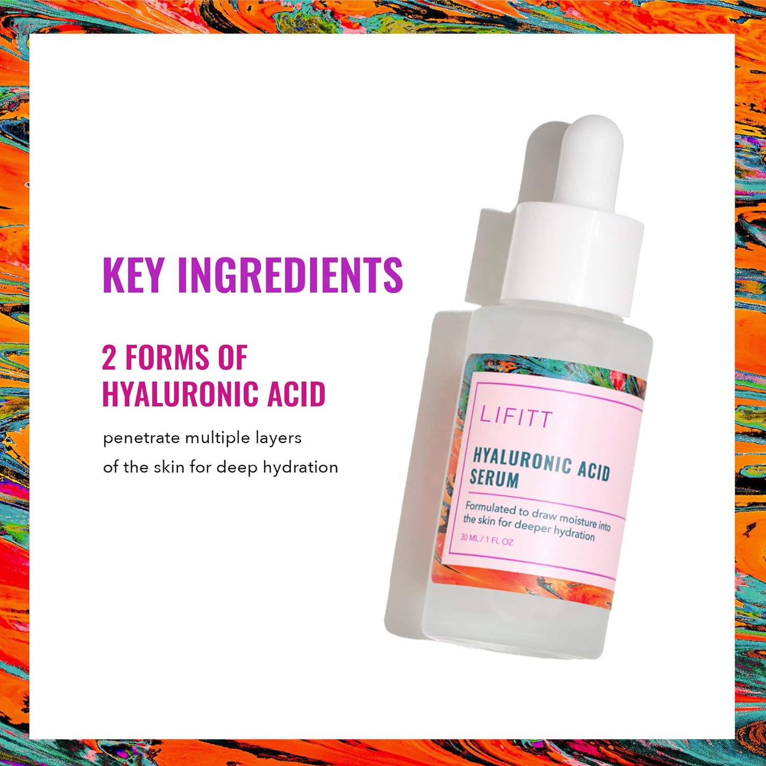 Lifitt Hyaluronic Acid Vitamin C Niacinamide Essence Anti-Aging Whitening Deep Moisturizing Face Body Serum