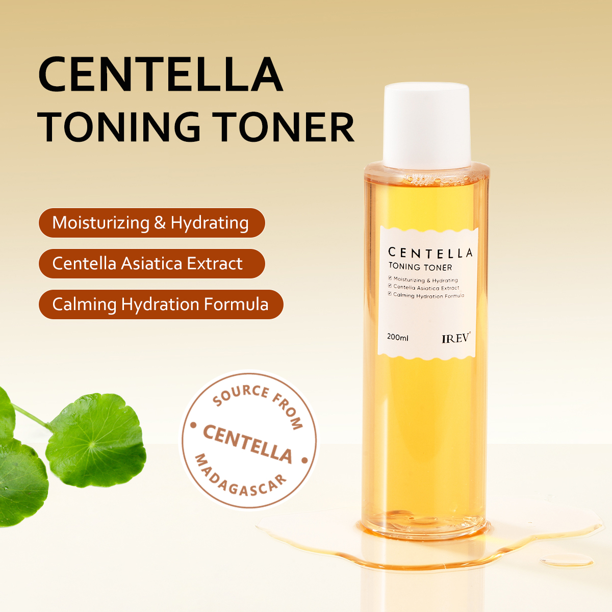 Private Label Centella Asiatica Toner Soothing Redness Repairing The Skin Barrier Refreshing Smooth And Moisturizing OEM Toner