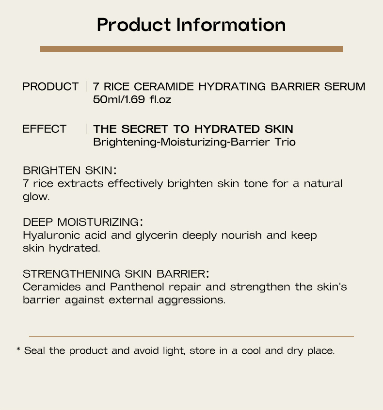 Rice Ceramide Serum Application
