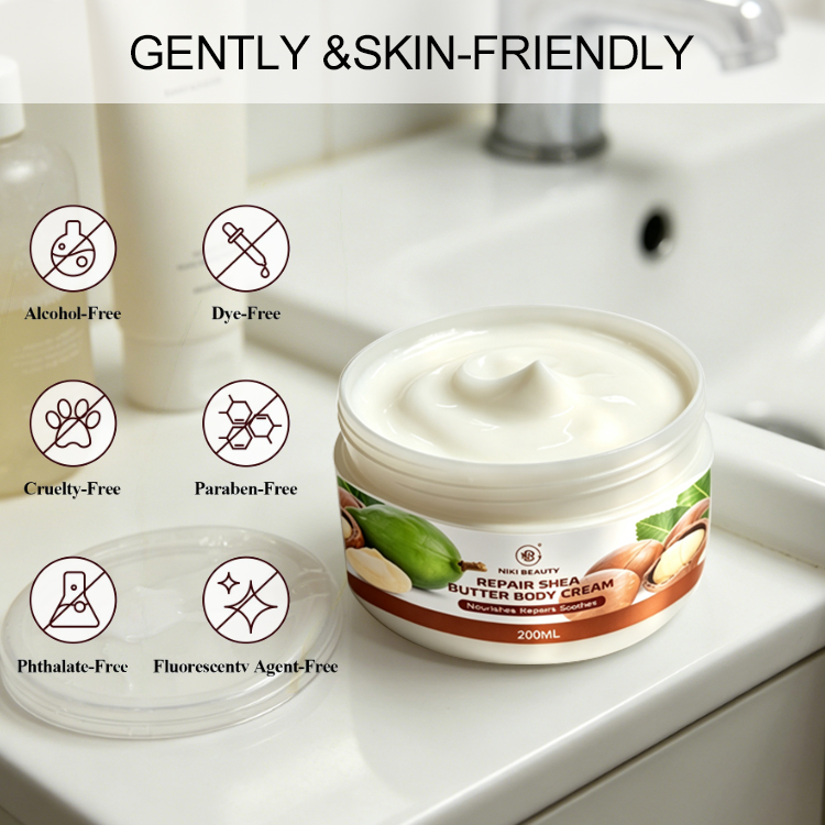 Wholesale 200ml Ceramide Squalane Whitening Nourishing Skin Barrier Moisturizer Factory Price Custom Label Repair Body Cream for