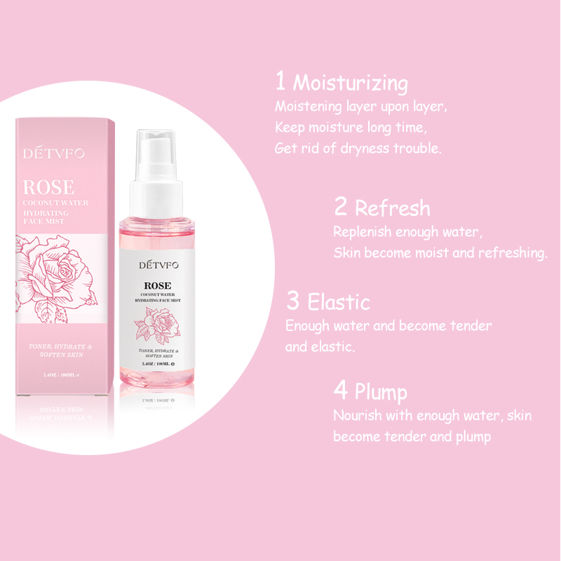 Reduce Wrinkles and Spots Moisturize Organic Rose Facial Toner