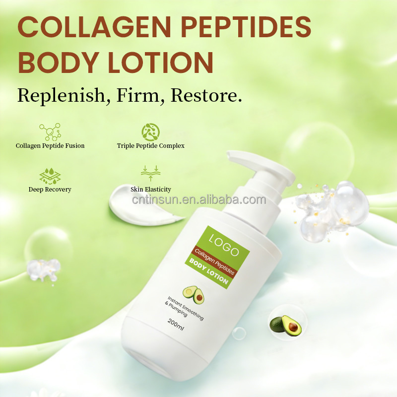200ml Collagen Peptide Even Tone Revitalizing Firming Skin Body Cream Firming Anti Aging Hydrating Collagen Peptides Body Lotion