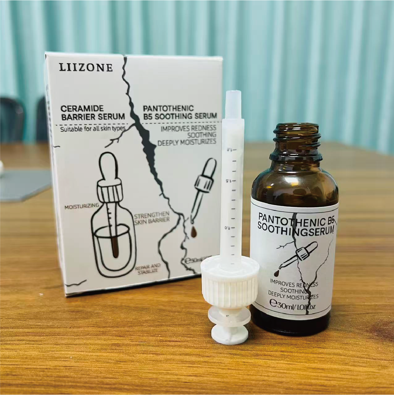 Private Label Face Skin Care Repair Soothing Serum Pantothenic B5 Ceramide Barrier Serum