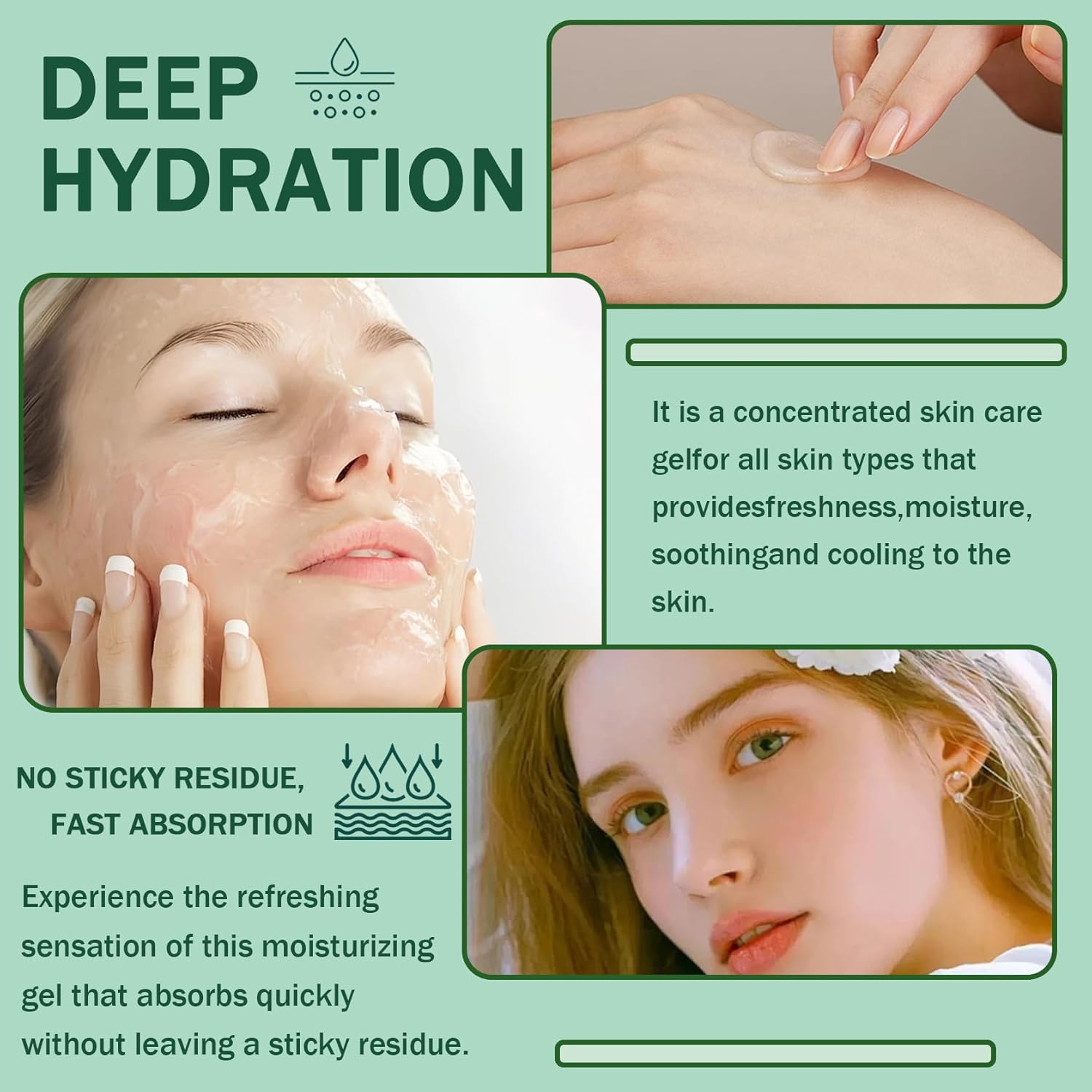Sadoer Collagen Gel 300g Hydrating Moisturizing Nourishing Refreshing Face Massage Unisex