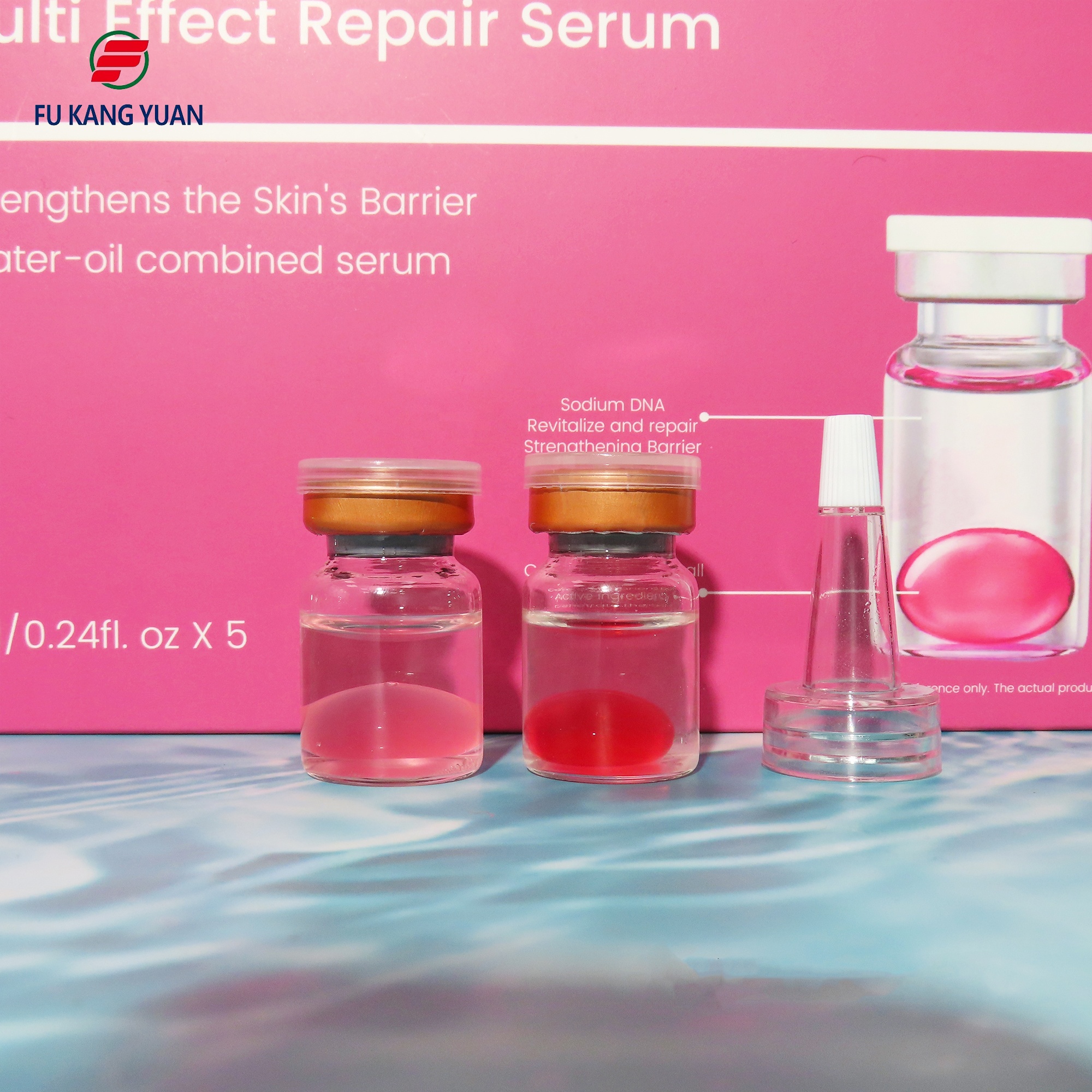 Best Selling PDRN Pink Multi-Effect Repair Ampoule Serum for Moisturizing Firming Whitening Brightening Anti-Oxidant
