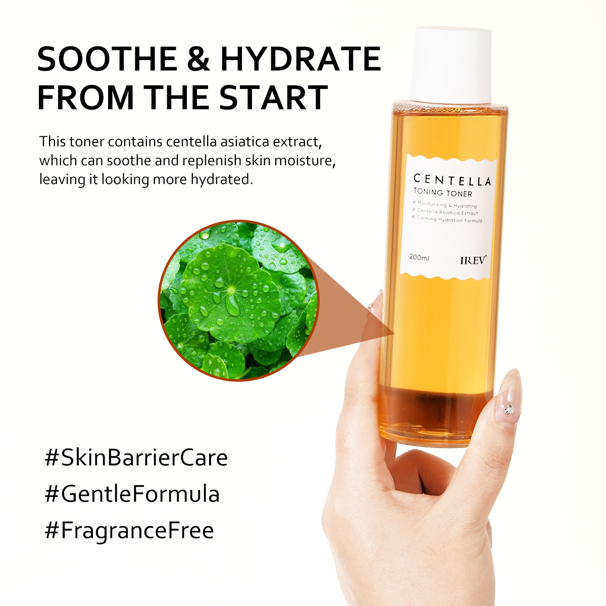 Private Label Centella Asiatica Toner Soothing Redness Repairing The Skin Barrier Refreshing Smooth And Moisturizing OEM Toner