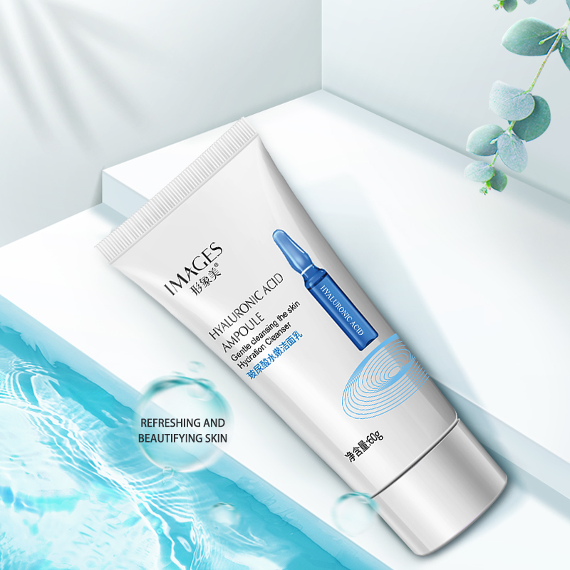 OEM IMAGES Private Label Hyaluronic Acid Moisturizing Whitening Skin Care Pore Clean Oil Control Natural Beauty Face Cleanser