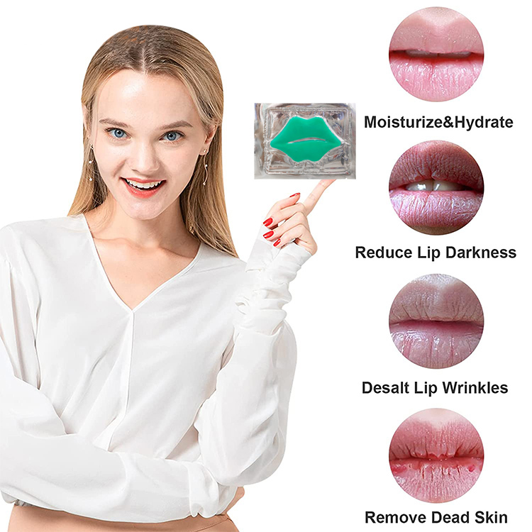 Moisturizing 24k Gold Lip Plumping Mouth Collagen Lip and Eye Mask Spa Crystal Facial Mask Eye Mask Lip Sheet Private Label