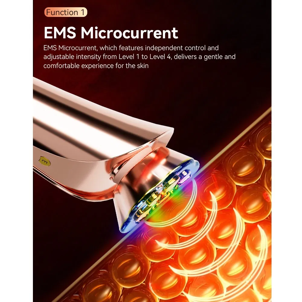 Facial Rejuvenation EMS Microcurrent LED Red Light Therapy Beauty Device
