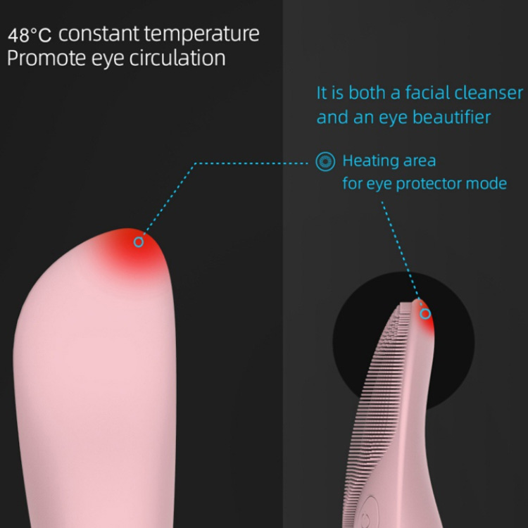 Beauty Rechargeable Hand Held Ultrasonic Silicone Face Scrubber with Exfoliators for Facial Cleansing