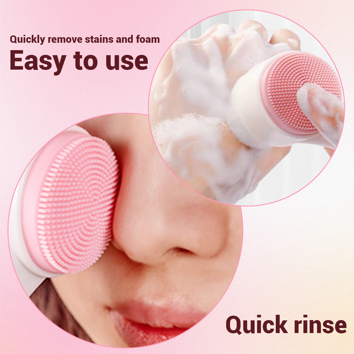 Double-sided Manual Cleaning Brush, Fine Bumps Can Deeply Clean Pores, Facial Massage Tools.