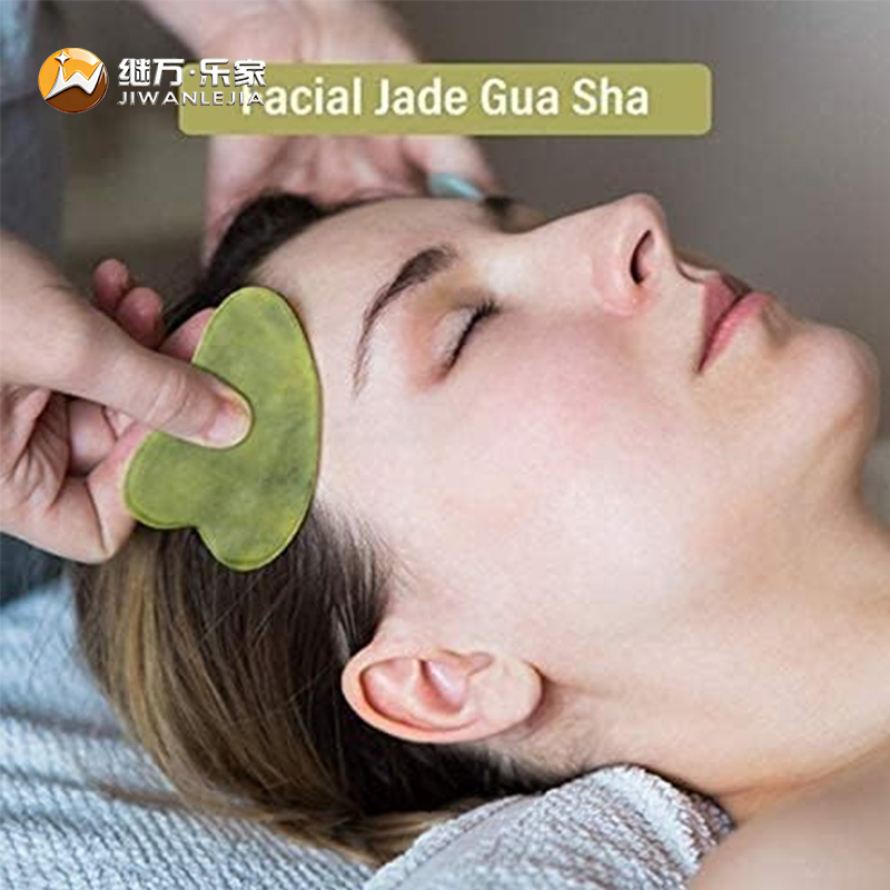 Jiwan Lejia Cryotherapy Ice Jade Roller Gua Sha Facial Tools Face Massager Natural Healing Crystals Guasha Tools for Wellness Relaxation