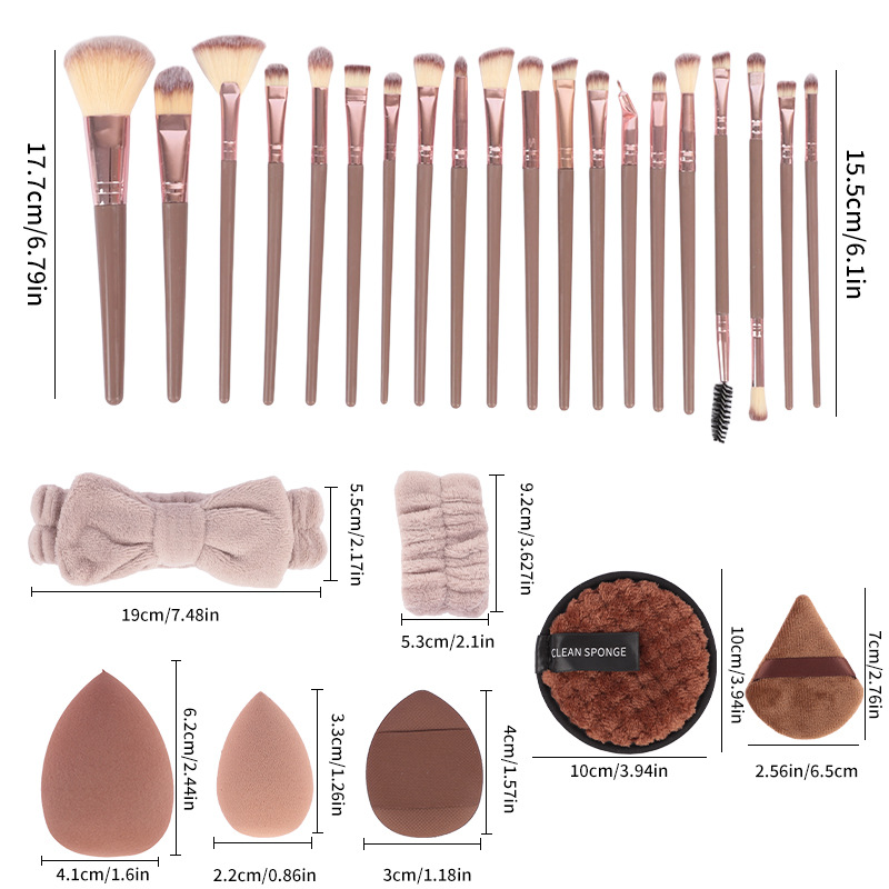 Professional Cross-border Bestseller 40-Piece Beauty Tool Set Handle Facial Cleansing Puff Sponge Synthetic Fibre Makeup Tools