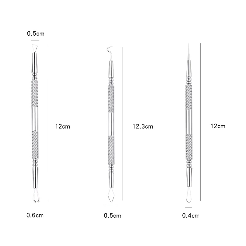 2-in-1 Pimple Extractor Tool Surgical Stainless Steel Blackhead Remover for Face Nose Acne Comedone Extraction Tool