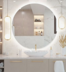 Modern Makeup Mirror with LED Lighting for Effortless Application and Style for Spain France Germany