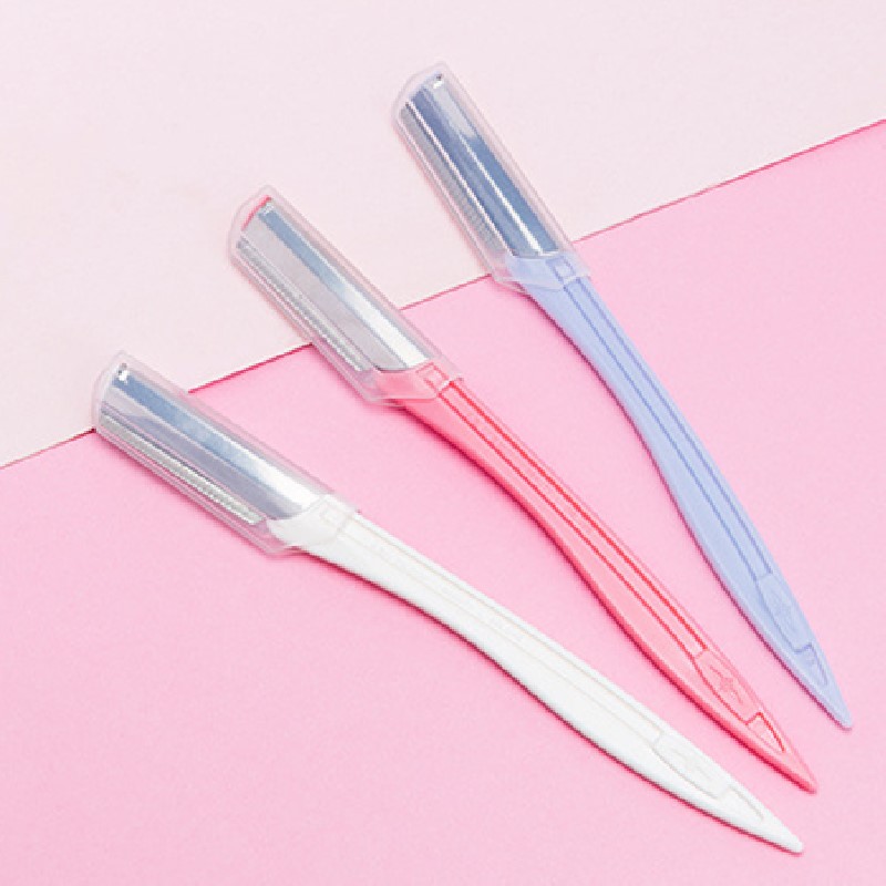Facial Hair Remover Eye Brow Exfoliating Dermaplaning Tool Shaper Shaver Blade Foldable Eyebrow razor Trimmer Set