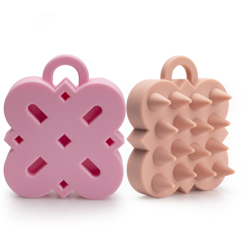 Dual-Use Dry &amp; Wet Silicone Scalp Massage Shampoo Brush