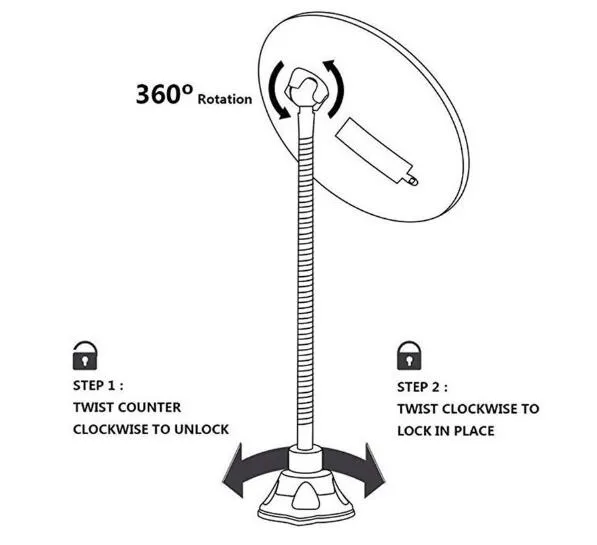 Versatile Suction Cup Mirror for Makeup Application and Touch-UPS