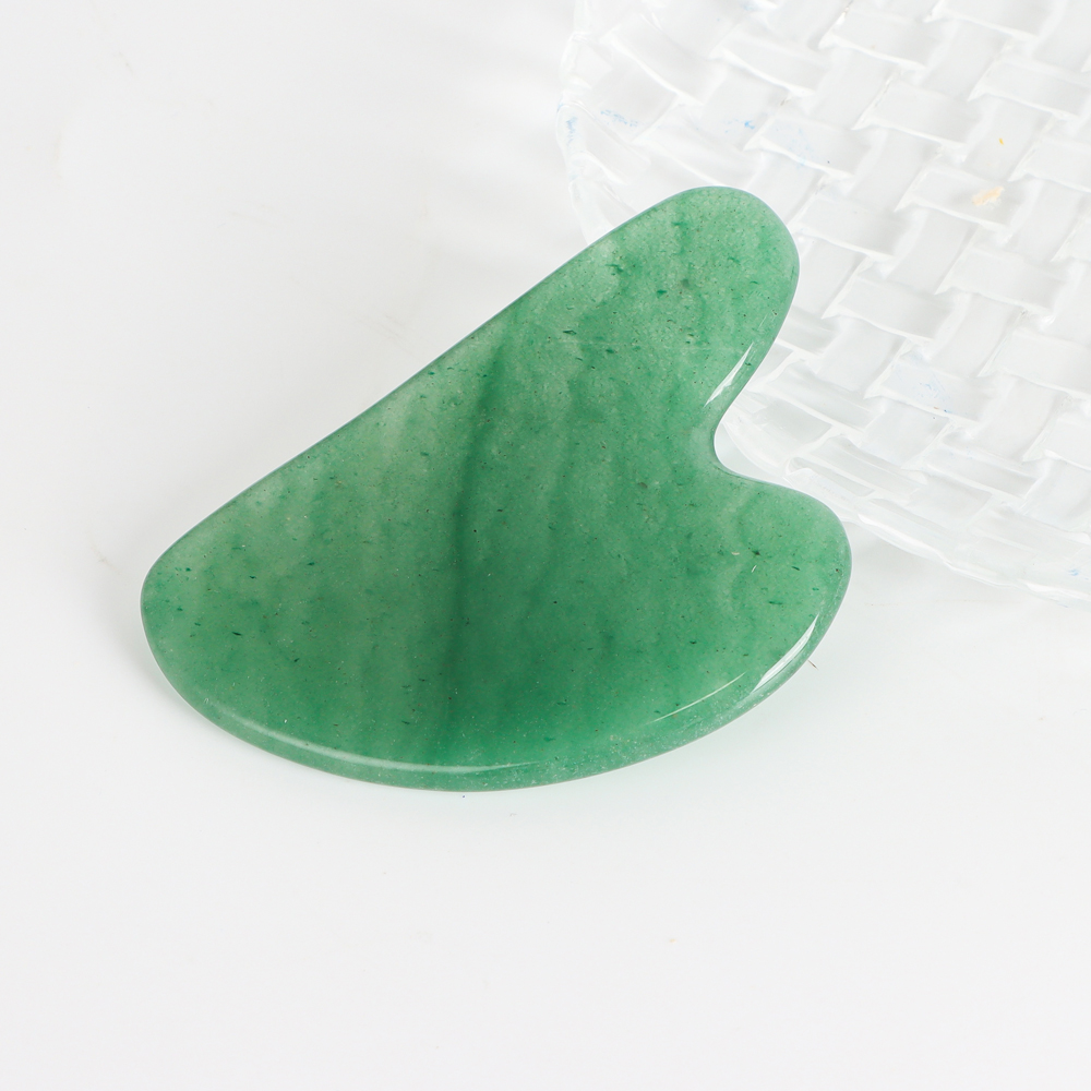 Private Label Crystal Gua Sha Stone Rose Quartz Jade Guasha Massager Custom Gus Sha Facial Skincare Nephrite Gua Sha Stein Tool
