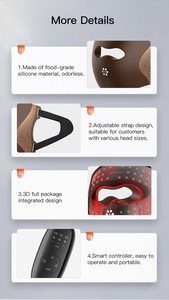3D Led Face Facial Mask Near Infrared And Red Light Therapy Mask Devices 850nm Light Therapy Silicone Led Beauty Mask