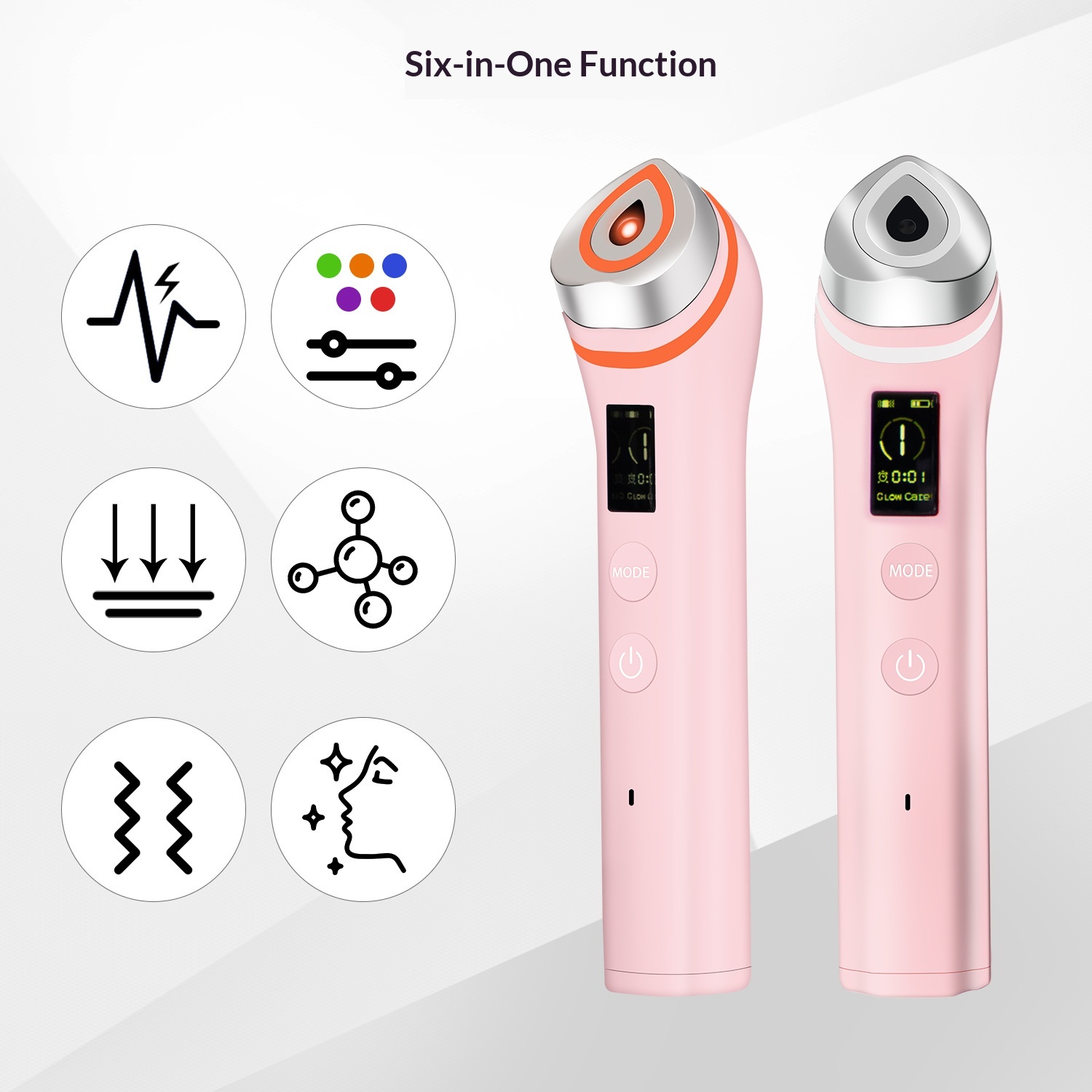 Beauty Equipment 5-Color Light Therapy Facial Massager Beauty Microcurrent Facial Device Face Sculpting &amp; Skin Lifting Device