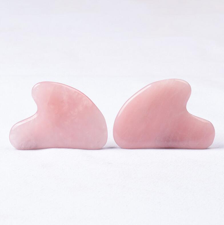 Factory Promotion Facial Massage Tools Mini Size 100% Natural Rose Quartz Gemstone Gua Sha for Anti Aging