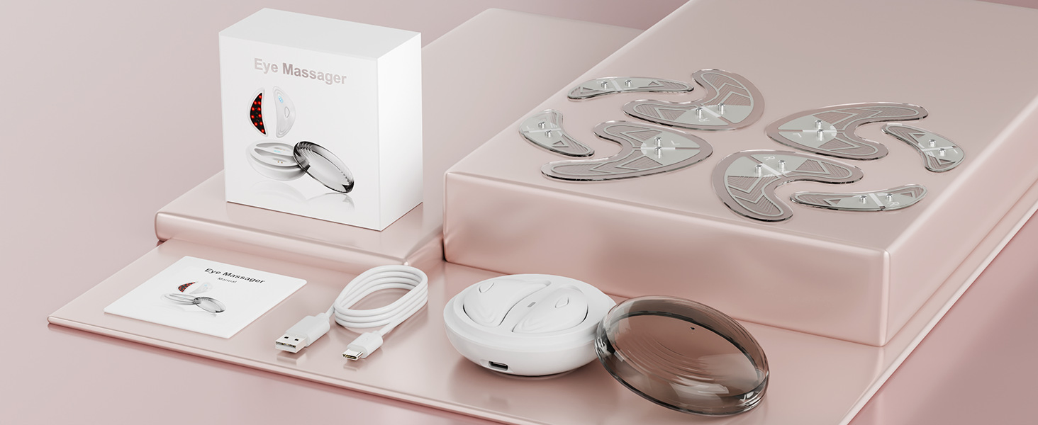 Renewalift Device EMS Eye Care Device Eye Patches: Mini Eye Beauty Device with Microcurrent and Heat Therapy to Reduce Dark Circles and Fine Lines Around
