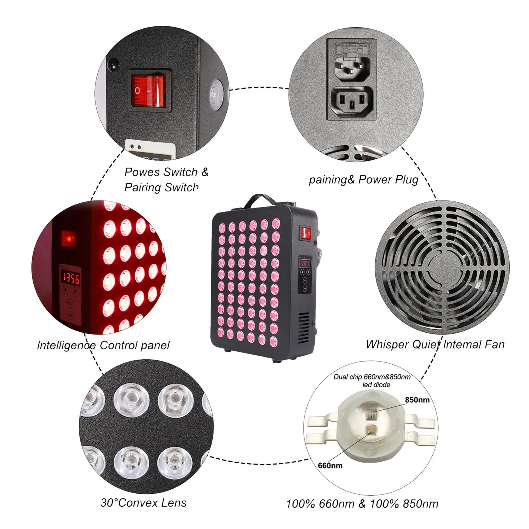 Home Use Facial Photon Portable LED Red Light Therapy Device Detail