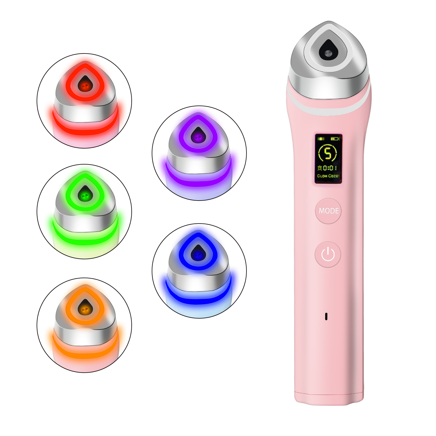 Beauty Equipment 5-Color Light Therapy Facial Massager Beauty Microcurrent Facial Device Face Sculpting &amp; Skin Lifting Device